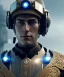 Placeholder: male soldier cyborg| detailed face| symmetric| steampunk| cyberpunk| cyborg| intricate detailed| to scale| hyperrealistic| cinematic lighting| digital art| concept art| mdjrny-v4 style