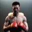 Placeholder: Cyberpunk Man boxing in the ring unreal 5, octane render,cinema4d, dynamic lighting, 8k, redshift render, highly, hyperrealism ultra detailed, hyper realistic.