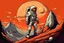 Placeholder: crear una imagen de astronauta temerario que esta explorando un planeta deshabitado con montañas