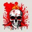 Placeholder: a drawed skeleton with sunglasses, red drops and fire around