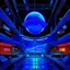 Placeholder: cyberpunk retro capital futuristic for comics in blue