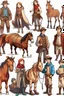 Placeholder: Draw me an image of harray potter characters, but all are horses