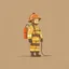 Placeholder: minimalistic character. firefighter