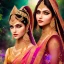 Placeholder: bright indian fairy, beautiful portrait, flowery landscape