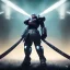 Placeholder: A portrait of a robot samurai, black armor, ultra realistic, unreal engine, cinematic lighting, octane render, random colurs, cosmic ambiance, masterpiece art by Yoji Shinkawa, picture in frame, frame around