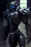 Placeholder: dark humanoid robot soldier artificer gladiator futuristic