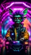 Placeholder: portrait of Hairy Gremlin pimp ninja cyber yoga punk in flying hipster tractor parked in dark tron neon lit reflective smoke cave tunnel,bokeh like f/0.8, tilt-shift lens 8k, high detail, smooth render, down-light, unreal engine, prize winning