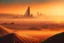 Placeholder: sunrise, distant city, sand, arid land, epic, sci-fi