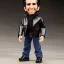 Placeholder: figure smile "the fonz" Fonzie arthur fonzarelli young greaser jacket winkler toy plastic doll face boot (plastic black hair) full body in package (2 thumbsup) 2020 head brown