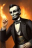 Placeholder: Create a powerful visual representation of the moment Booth fires a single shot into the back of Abraham Lincoln's head. Convey the shock and chaos among the audience as the gunshot reverberates through the theater