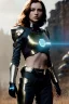 Placeholder: ultrarealistic, dynamic, concept art, strikingly beautiful (18 year old girl:1.2),_skimpy lost in space armor_, Hair (long ginger:1.1), Face (freckles:1.2), body, medium breasts (heavy cleavage:1.2), tracing, ambient light, highres, (hyperrealistic:1.2), (perfect face:1.1), intricate (high detail:1.1) body, beautiful detailed eyes (emerald:1.3), _camera_, _pose_, plump lips ,sci-fi theme, Model hash: ddc3021b