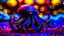 Placeholder: Black and crimson glass Octopus, diffused glow, colorful, Hyperrealistic, splash art, concept art, full shot, intricately detailed, color depth, dramatic, wide angle, side light, colorful background, luminous flower petals, Professional photography, bokeh, mystical lighting, canon lens, shot on DSLR 64 megapixels sharp focus.