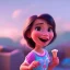 Placeholder: cute, adorable, smiling girl eating ice cream, candies flying all around her, Pixar, disney, cinema lighting, gaming, 8k, magic, love --q 1 --v 4