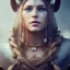 Placeholder: long haired viking, A detailed portrait of a beautiful woman, facial war paint detail, ambient detail, depth of field, crystalized complimentary colors, warrior, atmospheric, realistic, unreal engine, lighting, octane render, proportional,