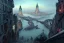 Placeholder: Quebec city+Livorno canal+bridges+corner building on hill++Gothic Metropolis +BioShock+Dishonored+Bloodborne +trieste+Edinburgh+Chicago+victorian London+decòpunk Skyscraper+ +steampunk+biopunk+alphonse mucha, greg rutkowski,matte painting, cryengine, hyper detailed, felix kelly, fantasy art, seb mckinnon