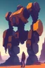 Placeholder: Huge Mech, landscape, mechanic, by Daniel Graffenberger, Irina French, Dan Mumford, and Vincent Di Fate, hyperdetailed, trending on Artstation, VRay, expansive, 8K resolution, subtractive lighting, romanticism, retrofuturism, manga, 8k, peaceful