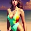 Placeholder: fullbody portrait of voluptuous atletic beautiful young Ana de Armas in bikini Joaquín Sorolla style