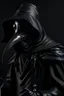 Placeholder: Dark angel Spectral plague doctor knight with cloak in black armor and cool plague mask