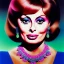 Placeholder: portrait in oil of young busty beautiful SOPHIA LOREN, purpurin, minimal skintight latex pink dress, gradient color, BLUE, PINK, CYAN, neon, insanely detailed,insanely realistic skin,intrincate detail, 16k resolution,with big crystal clear green eyes looking to viewer, with ruby necklace by Adam hughes 16k