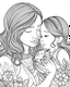 Placeholder: mothers Day coloring with mother with girl