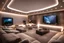 Placeholder: a dedicated home cinema room with LED ambient lighting in the walls