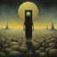 Placeholder: Dark Shines crawl, Liu Ye and Joan Miro and Zdzislaw Beksinski deliver a surreal masterpiece, muted colors, sinister, creepy, sharp focus, dark shines, asymmetric, upside-down elements for no reason