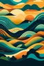 Placeholder: Abstract Landscape Create a t-shirt design using vector shapes to represent an abstract landscape. Think rolling vector hills, stylized suns, or wavy oceans.