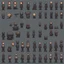 Placeholder: sprite sheet character, rimworld style