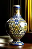 Placeholder: Portuguese tiles pattern ceramic vase lamp