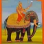 Placeholder: pegan god riding an indian elephant painting