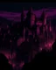 Placeholder: A dark magenta stronghold in a city at twilight designed in medieval tapestry painted by Henry-Robert Brésil