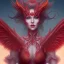 Placeholder: A full body portrait of a red dragon girl,smiling, wings, realistic,