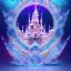 Placeholder: cristal angelic castle crystalline, blue,pink , cosmic, opalescent, gemstones, crystals, other worldly,water,bright, ice background, snow lake blue