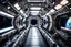 Placeholder: Corridor of a space station orbiting the Earth with large windows,professional photography,ultra detailed, ultra realistic, intricate, photorealistic, 8K, sharp focus, epic composition, masterpiece,DSLR camera Sony Alpha 7 50mm 1.8,medium shot,high-resolution image with fine details