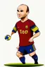 Placeholder: Andres Iniesta football player ,cartoon 2d