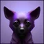 Placeholder: goth dog, purple-black color scheme, 8k resolution, dynamic lighting, reflective surfaces