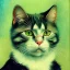 Placeholder: Portrait of a cat by Van Gogh