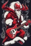 Placeholder: satanic santa claus with devil horns playing electric guitar