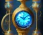 Placeholder: a glowing blue hourglass, realistic, meticulously detailed, intricately detailed