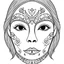 Placeholder: sugar skull, "Intricate Calavera Designs", full view, realistic face, coloring page, only draw lines, coloring book, clean line art, –no sketch, color, –ar 3:4, white background, minimalistic black lines, minimal black color, low level black colors, coloring page, avoid thick black colors, thin black line art, avoid colors, perfect shape, perfect clear lines,