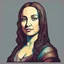 Placeholder: Monalisa Quickdraw Maven in Vector spiked art style colorido