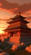 Placeholder: Orientalischer Tempel bei Sonnenuntergang