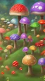 Placeholder: Mushroom field colorful