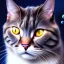 Placeholder: portrait full cat body, meditation, third eye, universe, fourth dimension, fractal, realistic, 8k, high quality, extreme detail, symmetrical,