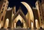 Placeholder: a noctilucent gothic_arab gate in an oriental city at night by sculptor "Lygia Pape",by artist "Lygia Clark"