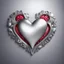 Placeholder: Create silver heart and valentine background