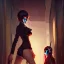 Placeholder: by wlop, ilya kuvshinov, krenz cushart, greg rutkowski, pixiv, sarah j. maas book cover style magician at the end of a corridor, smooth, sharp focus, d & d style, artstation, 4 k, hdr