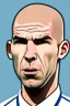 Placeholder: Zinedine Zidane French football player ,cartoon 2d