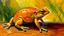 Placeholder: An orange amphibian painted by Claude Monet