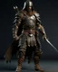 Placeholder: Warrior warrior with leather and metal clothes